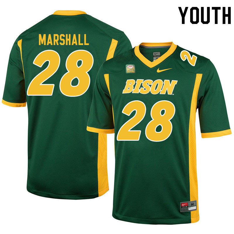 Youth #28 TK Marshall North Dakota State Bison College Football Jerseys Sale-Green